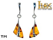 Jewellery SILVER sterling earrings.  Stone: amber. TAG: ; name: E-A81; weight: 3.3g.