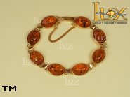 Jewellery GOLD bracelet.  Stone: amber. TAG: ; name: GB130; weight: 16.3g.