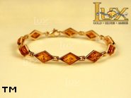 Jewellery GOLD bracelet.  Stone: amber. TAG: ; name: GB257-2; weight: 10.7g.