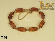 Jewellery GOLD bracelet.  Stone: amber. TAG: ; name: GB266; weight: 10.8g.