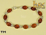 Jewellery SILVER sterling bracelet.  Stone: amber. TAG: ; name: B-603; weight: 11.6g.