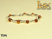 Jewellery SILVER sterling bracelet.  Stone: amber. TAG: ; name: B-680; weight: 11.5g.