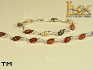 Jewellery SILVER sterling bracelet.  Stone: amber. TAG: ; name: B-716; weight: 9.4g.