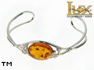 Jewellery SILVER sterling bracelet.  Stone: amber. TAG: nature; name: B-760; weight: 11.2g.