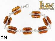 Jewellery SILVER sterling bracelet.  Stone: amber. TAG: ; name: B-780; weight: 21.8g.