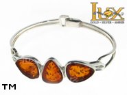 Jewellery SILVER sterling bracelet.  Stone: amber. TAG: ; name: B-783-2; weight: 15.3g.