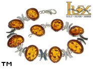 Jewellery SILVER sterling bracelet.  Stone: amber. TAG: ; name: B-787; weight: 17g.