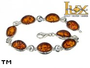 Jewellery SILVER sterling bracelet.  Stone: amber. TAG: ; name: B-827-1; weight: 12.3g.