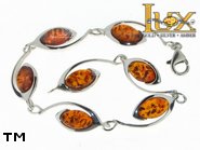 Jewellery SILVER sterling bracelet.  Stone: amber. TAG: ; name: B-841; weight: 10g.