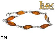 Jewellery SILVER sterling bracelet.  Stone: amber. TAG: ; name: B-878; weight: 11g.