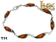 Jewellery SILVER sterling bracelet.  Stone: amber. TAG: ; name: B-882; weight: 7.5g.