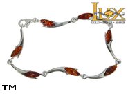 Jewellery SILVER sterling bracelet.  Stone: amber. TAG: ; name: B-891; weight: 7.1g.