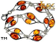 Jewellery SILVER sterling bracelet.  Stone: amber. TAG: ; name: B-A16-1; weight: 9.9g.