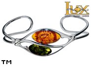 Jewellery SILVER sterling bracelet.  Stone: amber. TAG: ; name: B-A16-2mix; weight: 9.4g.