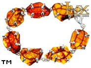 Jewellery SILVER sterling bracelet.  Stone: amber. TAG: ; name: B-A82; weight: 12.9g.