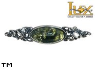 Jewellery SILVER sterling brooche.  Stone: amber. TAG: ; name: BR-228; weight: 2.6g.