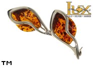 Jewellery SILVER sterling brooche.  Stone: amber. TAG: ; name: BR-848; weight: 5.8g.