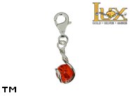 Jewellery SILVER sterling charm.  Stone: amber. TAG: clasic; name: CH-353-2; weight: 1.3g.