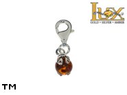 Jewellery SILVER sterling charm.  Stone: amber. TAG: animals; name: CH-833-1; weight: 1.4g.