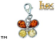 Jewellery SILVER sterling charm.  Stone: amber. TAG: animals; name: CH-965; weight: 1.7g.
