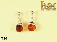 Jewellery SILVER sterling earrings.  Stone: amber. Dolphins. TAG: animals; name: E-346; weight: 4.1g.