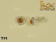 Jewellery SILVER sterling earrings.  Stone: amber. TAG: ; name: E-389; weight: 1.4g.
