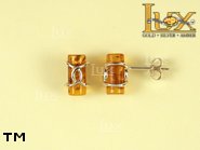 Jewellery SILVER sterling earrings.  Stone: amber. TAG: ; name: E-541; weight: 1.8g.