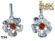 Jewellery SILVER sterling earrings.  Stone: amber. TAG: nature; name: E-955; weight: 3.3g.