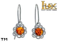 Jewellery SILVER sterling earrings.  Stone: amber. TAG: nature; name: E-987GS; weight: 1.8g.