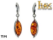 Jewellery SILVER sterling earrings.  Stone: amber. TAG: ; name: E-A37; weight: 3g.