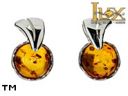 Jewellery SILVER sterling earrings.  Stone: amber. TAG: nature; name: E-A44; weight: 2.9g.