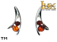 Jewellery SILVER sterling earrings.  Stone: amber. TAG: ; name: E-A59; weight: 2.3g.