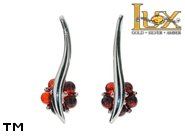Jewellery SILVER sterling earrings.  Stone: amber. TAG: nature; name: E-A62; weight: 3.8g.