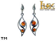 Jewellery SILVER sterling earrings.  Stone: amber. TAG: nature; name: E-A66; weight: 3.4g.