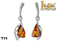 Jewellery SILVER sterling earrings.  Stone: amber. TAG: ; name: E-A87; weight: 2.3g.