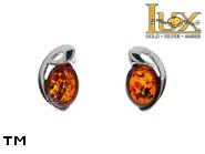 Jewellery SILVER sterling earrings.  Stone: amber. TAG: ; name: E-C22; weight: 1.6g.
