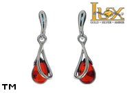 Jewellery SILVER sterling earrings.  Stone: amber. TAG: ; name: E-C82; weight: 2g.