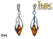 Jewellery SILVER sterling earrings.  Stone: amber. TAG: nature; name: E-D49SW; weight: 2.1g.