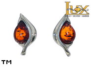 Jewellery SILVER sterling earrings.  Stone: amber. TAG: nature; name: E-D51; weight: 1.8g.