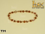 Jewellery GOLD bracelet.  Stone: amber. TAG: stars, clasic; name: GB179; weight: 10.1g.