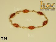 Jewellery GOLD bracelet.  Stone: amber. TAG: ; name: GB260; weight: 6.3g.