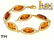 Jewellery GOLD bracelet.  Stone: amber. TAG: ; name: GB338; weight: 12.75g.