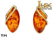 Jewellery GOLD earrings.  Stone: amber. TAG: clasic; name: GE184S; weight: 0g.