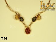 Jewellery GOLD necklace.  Stone: amber. TAG: nature; name: GN289; weight: 8g.