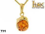 Jewellery GOLD pendant.  Stone: amber. TAG: nature, animals, clasic; name: GP006; weight: 1.6g.