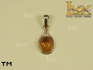 Jewellery GOLD pendant.  Stone: amber. TAG: clasic; name: GP125-1; weight: 1.41g.