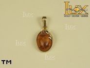 Jewellery GOLD pendant.  Stone: amber. TAG: nature, clasic; name: GP132; weight: 2.1g.