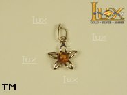 Jewellery GOLD pendant.  Stone: amber. TAG: nature; name: GP166; weight: 0.61g.