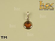 Jewellery GOLD pendant.  Stone: amber. TAG: ; name: GP264; weight: 0.7g.