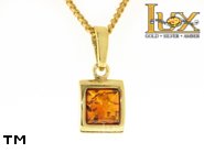 Jewellery GOLD pendant.  Stone: amber. TAG: ; name: GP280; weight: 1.6g.